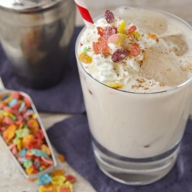 Fruity Pebbles Bourbon Milk Punch