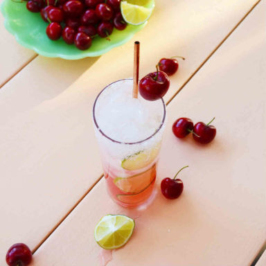 Cherry Lime Tequila Spritz